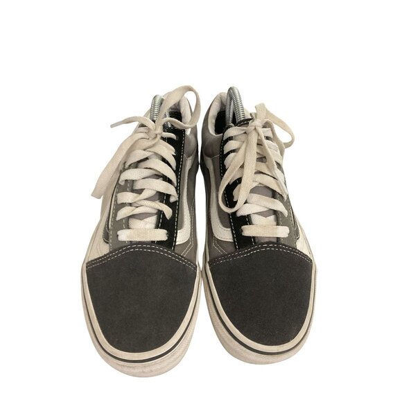 Vans Old Skool Unisex sz Women 7 Men 5.5 Black White Canvas Skate Sneakers Shoes - Picture 2 of 8